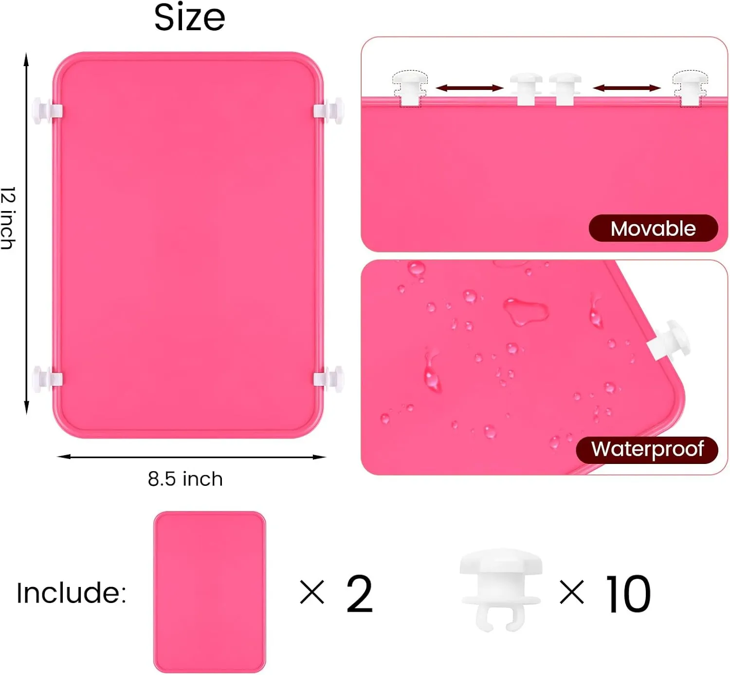 Divider Tray for Bogg Bag Accessories Compatible with Bogg Bag X Large Organizing Your Bags and Divide Space Pink 2PCS