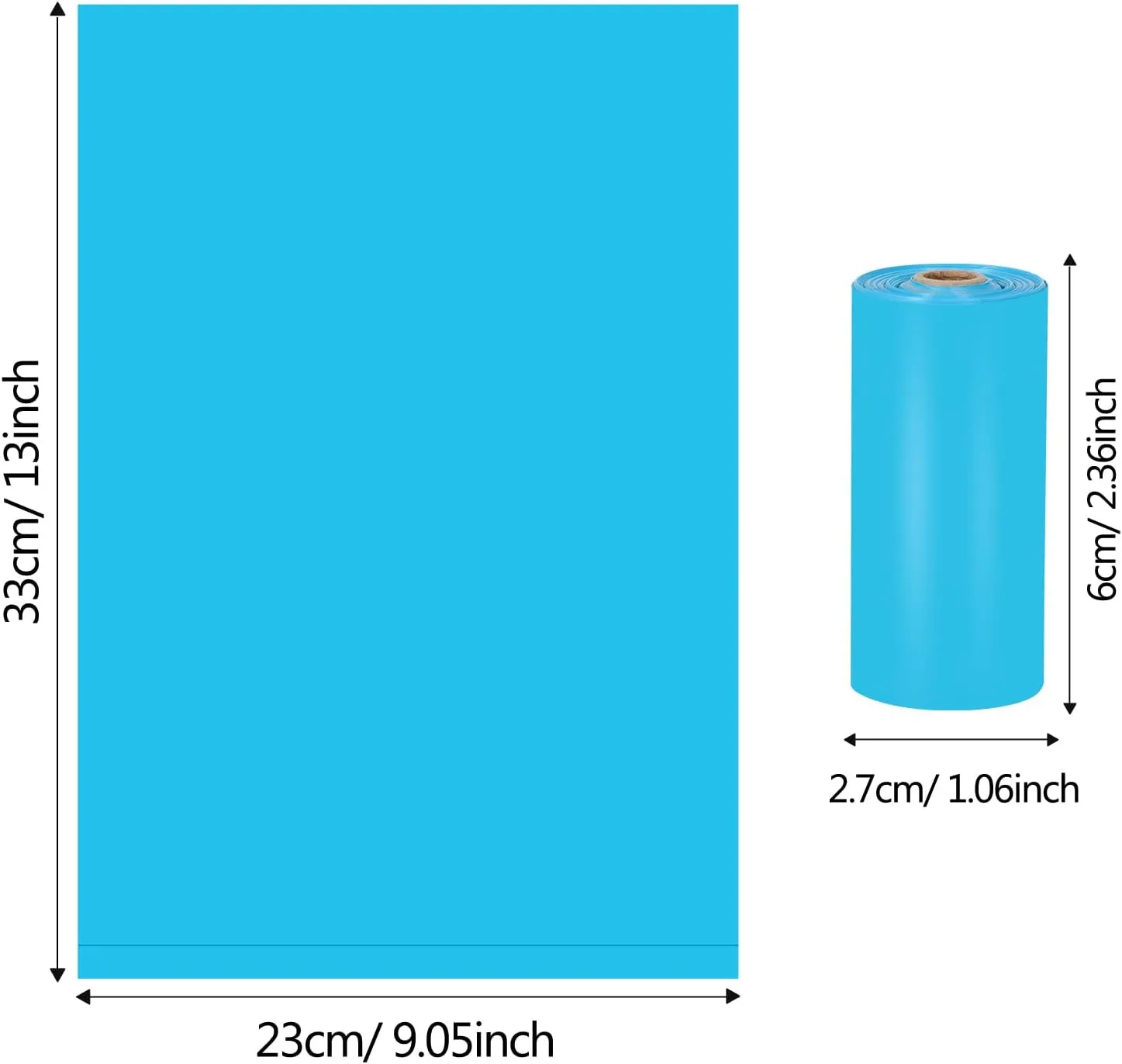 Dog Poop Bag 1140 Counts 57 Rolls, Unscented Doggy Poop Bags, Leak-Proof Dog Bags for Poop, Extra Thick Strong Dog Waste Bags with Dispenser - Blue (13 x 9 Inches)