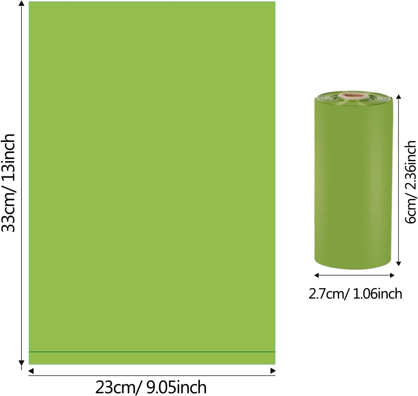 Dog Poop Bag 1140 Counts 57 Rolls, Unscented Doggy Poop Bags, Leak-Proof Dog Bags for Poop, Extra Thick Strong Dog Waste Bags with Dispenser - Green (13 x 9 Inches)