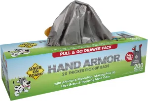 Dog Poop Bags - Extra Thick Waste Pickup Bags with Easy Tie Handles - Easy Dispensing Drawer Pack - 200 Count