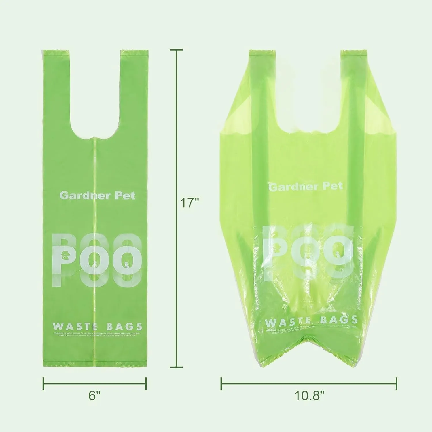 Dog Poop Bags with Handles 15 Rolls, 180 Counts Pine Scented Dog Waste Bags with Dispenser, Leak Proof and Extra Thick, Easy-Tie Pet Poop Bags with Holder for Dogs, Puppies, Cats, Kitten