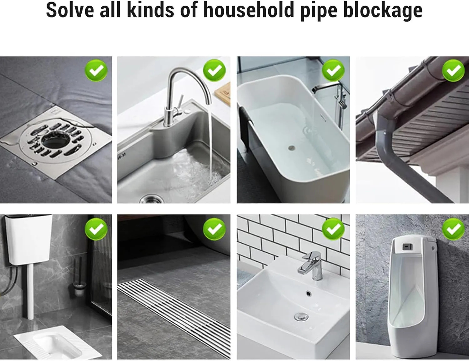 Drain Snake Auger, High Hardness Double Modes Plumbing Drain Auger Clog Remover Heavy Duty Toilet Snake Auger Sink Unclogger Drain Cleaner Tool for Shower Bathtub Bathroom