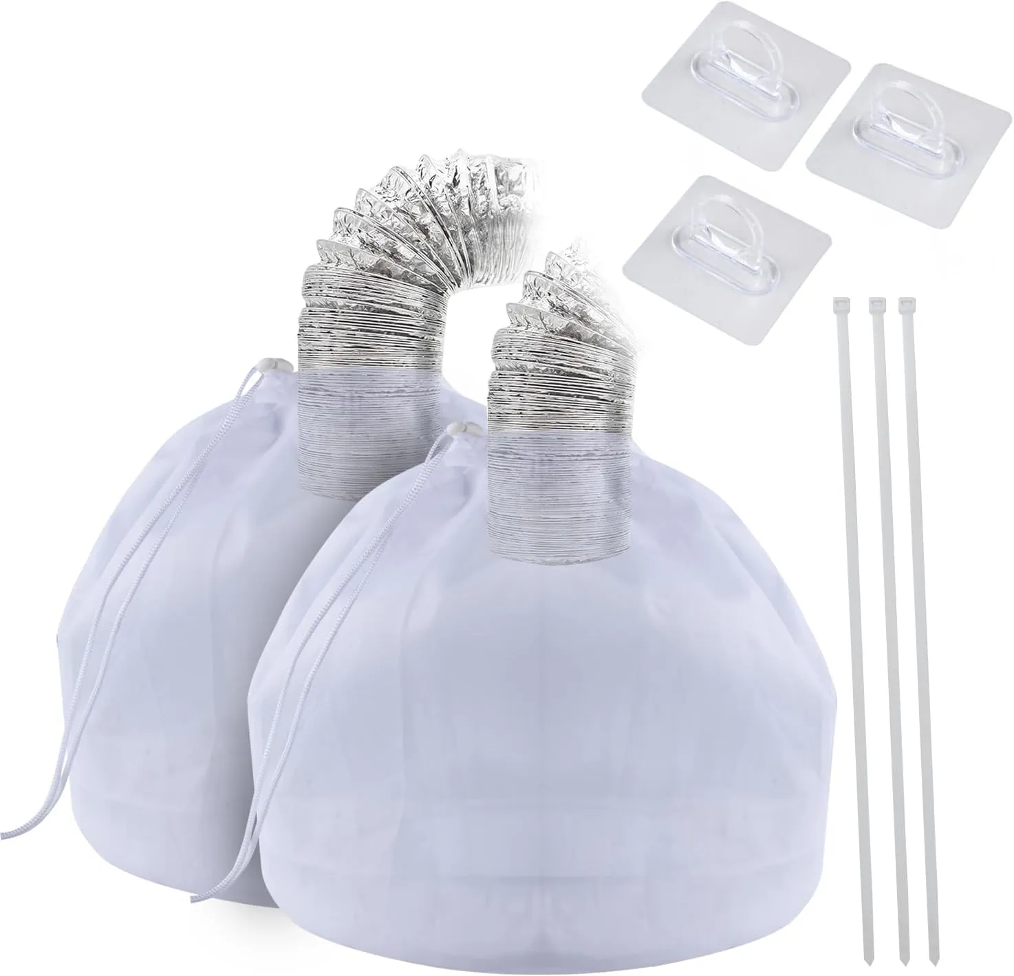 Dryer Vent Lint Bag Lint Dust Bag Dryer Lint Catcher 2 Indoor Outdoor Dryer Vent Lint Traps Capturing Lint and Dust, White