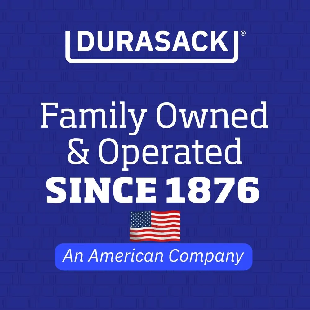 DURASACK Large Heavy Duty Sand Bags with Tie Strings Empty Woven Polypropylene Sandbags for Flood Control with 1600 Hours of UV Protection, 50 lbs Capacity, 18x30 inches, White, 10 Count