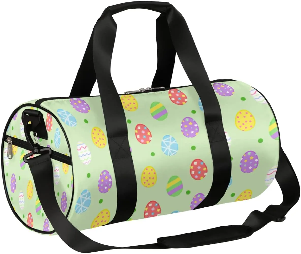 Easter Eggs Gym Bag Small Gym Duffel Bags for Men Women Festival Overnight Weekender Workout Bag Lightweight Sport Duffle Bag Carry On Gymbag