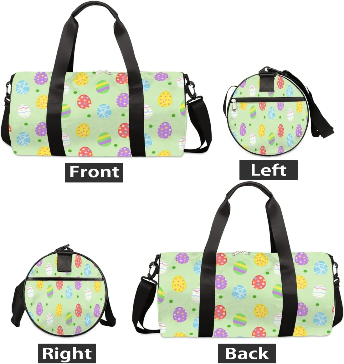Easter Eggs Gym Bag Small Gym Duffel Bags for Men Women Festival Overnight Weekender Workout Bag Lightweight Sport Duffle Bag Carry On Gymbag