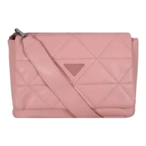 Elegant Quilted Sling Bag with Mini Pouch (Peach)