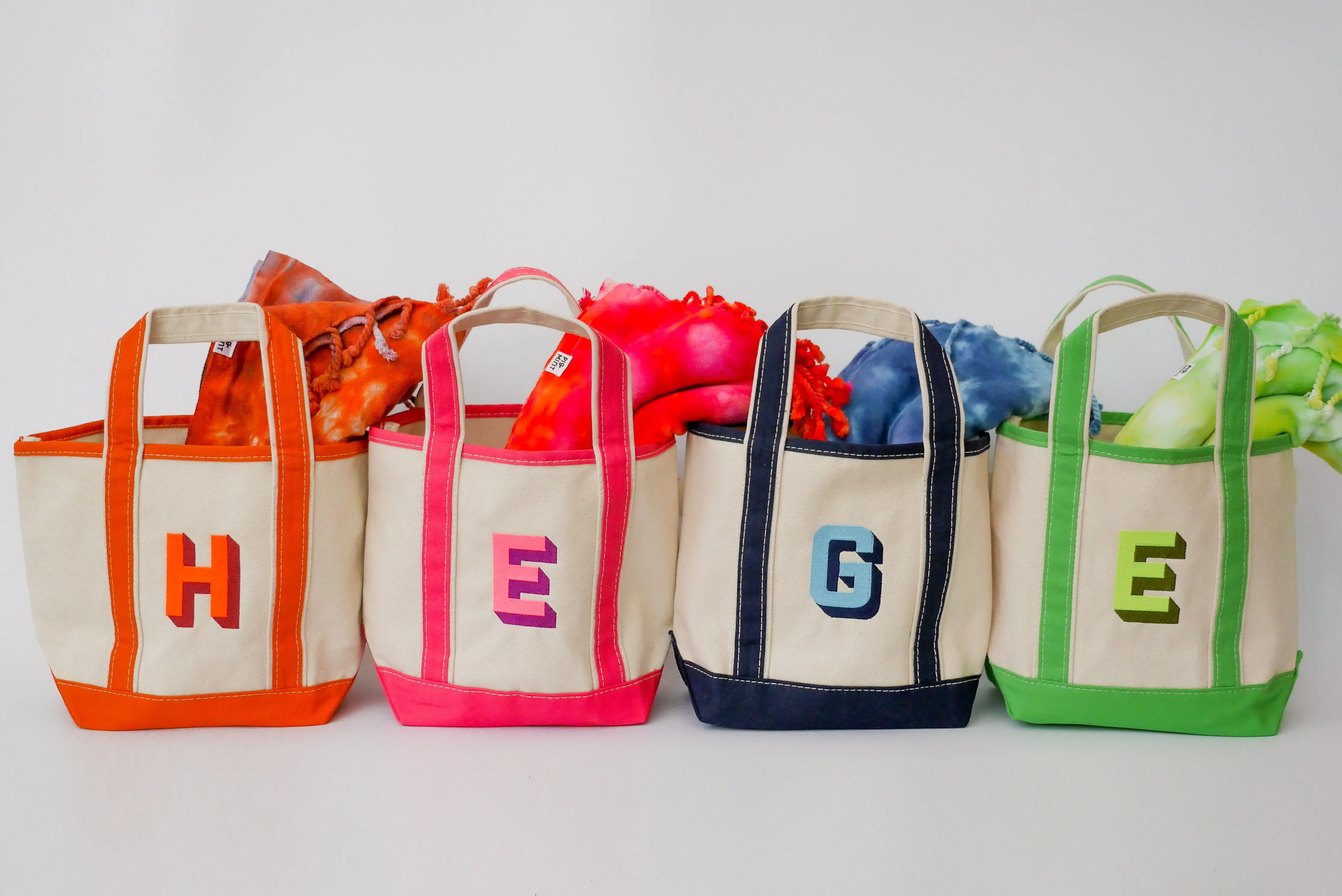 Embroidered Tote Bag & Matching Tie-Dye Towel Set