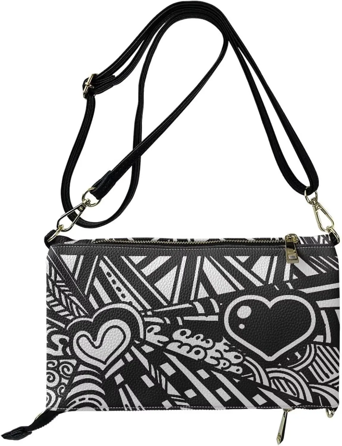 Evening Clutch Purse for Women Leather Crossbody Shoulder Bag Handbag with Strap Zipper Formal Dressy Purse