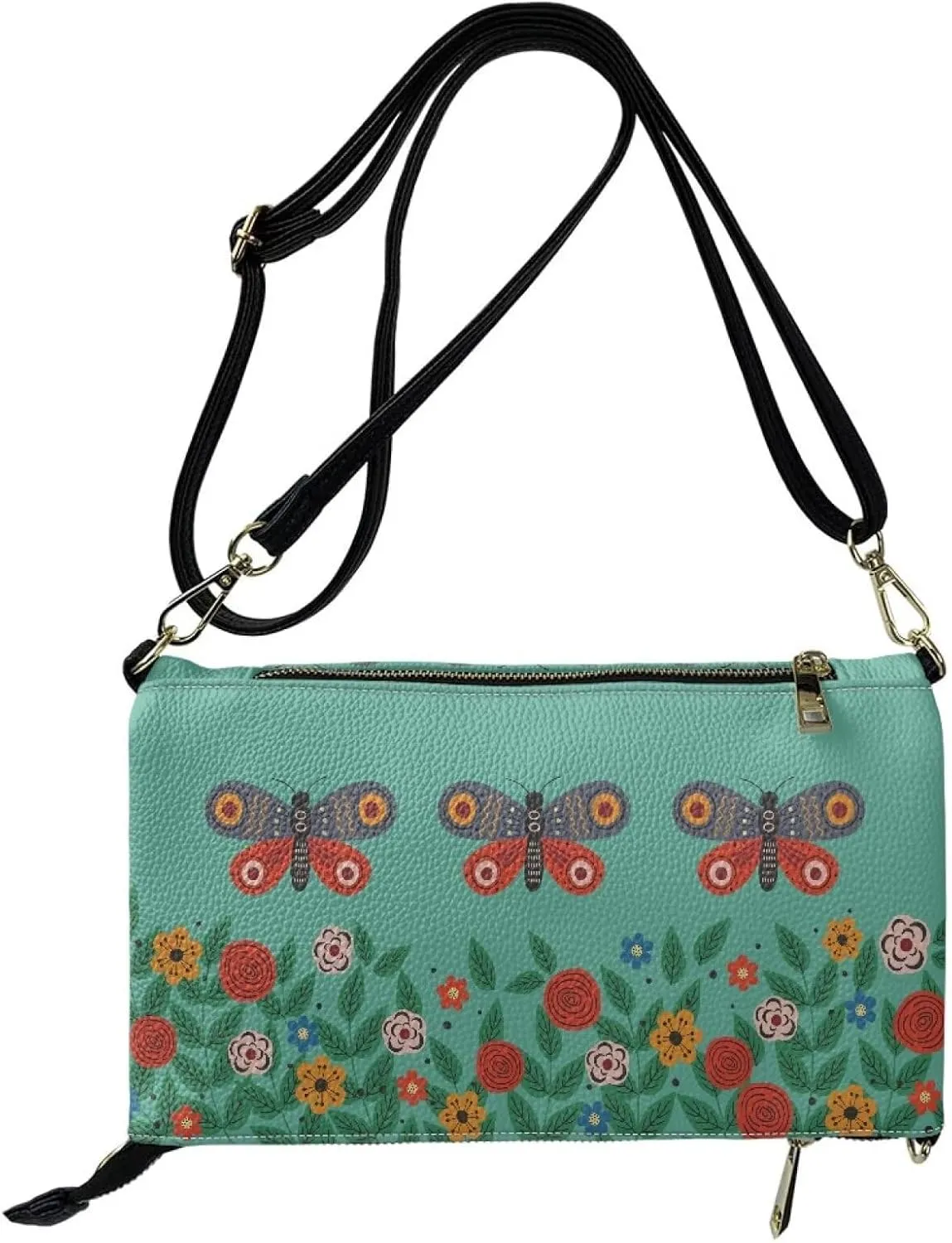 Evening Clutch Purse for Women Leather Crossbody Shoulder Bag Handbag with Strap Zipper Formal Dressy Purse