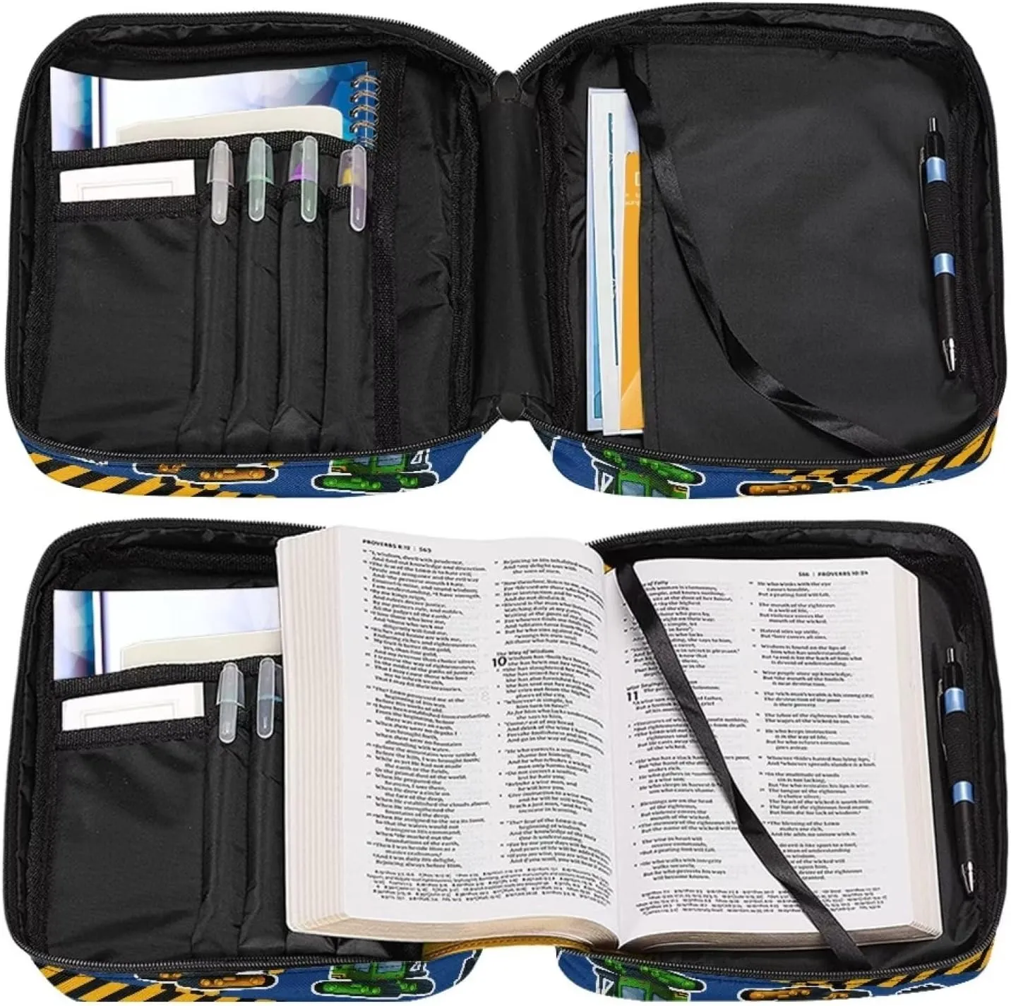 Excavators Bible Cover Christian Gifts for Men Women,Inspirational Gifts,Religious Gifts for Women,Girl,Bible Covers for Women Girl,Bible Case Large Bible Study Bag