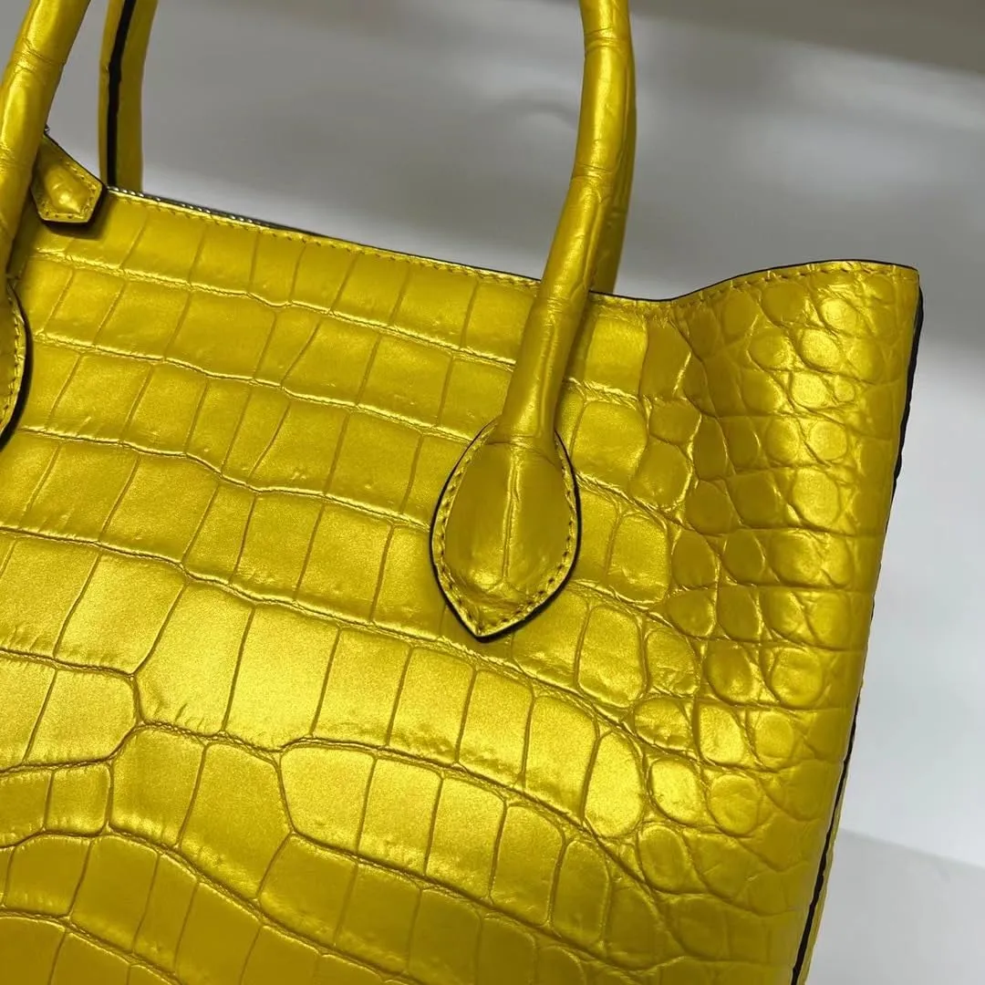 Exotic Genuine Crocodile Skin Women Handbag Authentic Alligator Leather Lady Large Shoulder Bag Female Work Purse