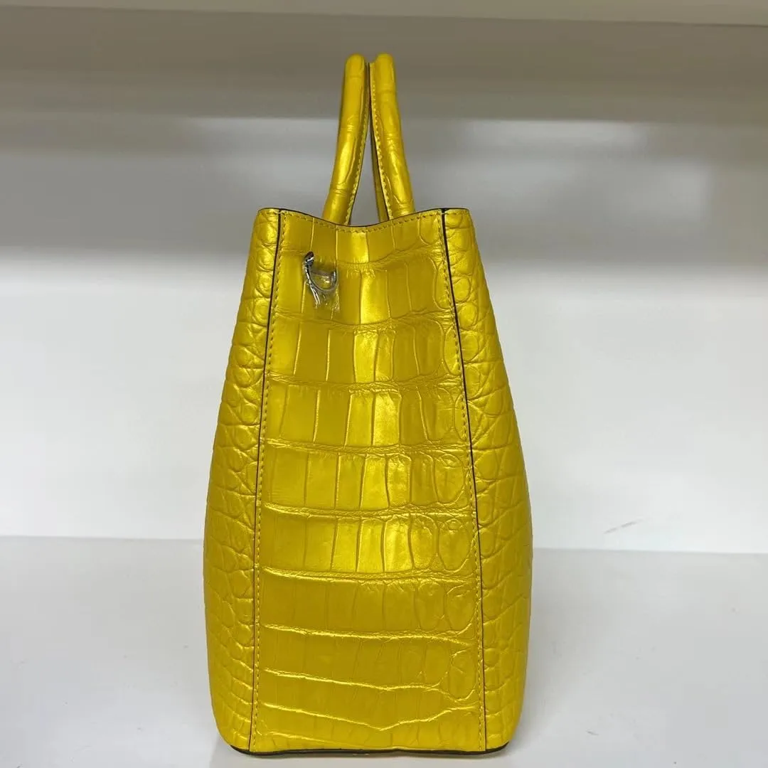 Exotic Genuine Crocodile Skin Women Handbag Authentic Alligator Leather Lady Large Shoulder Bag Female Work Purse