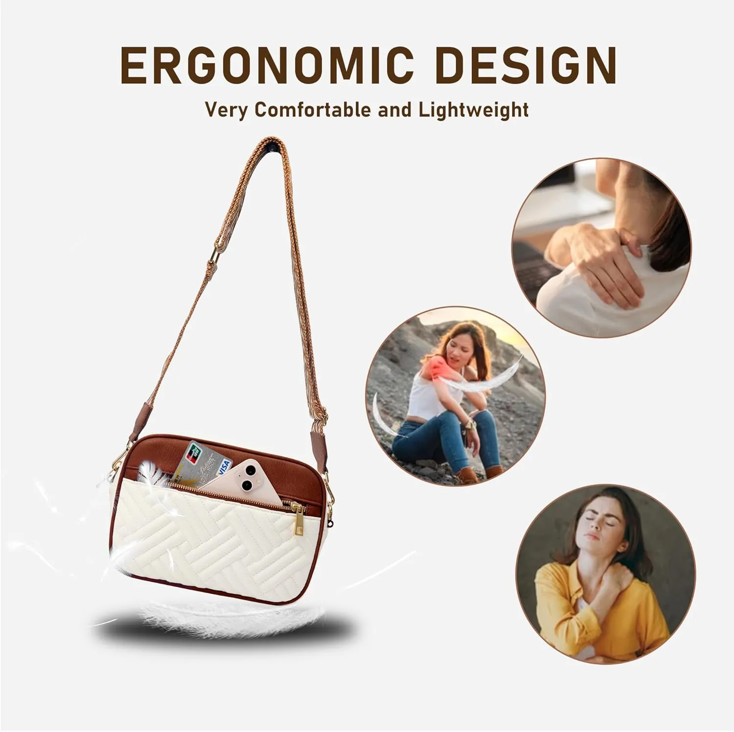 Fancy Forest Crossbody Bags for Women - Trendy Vegan Leather Small Purse, Travel-Ready Designer Accessory
