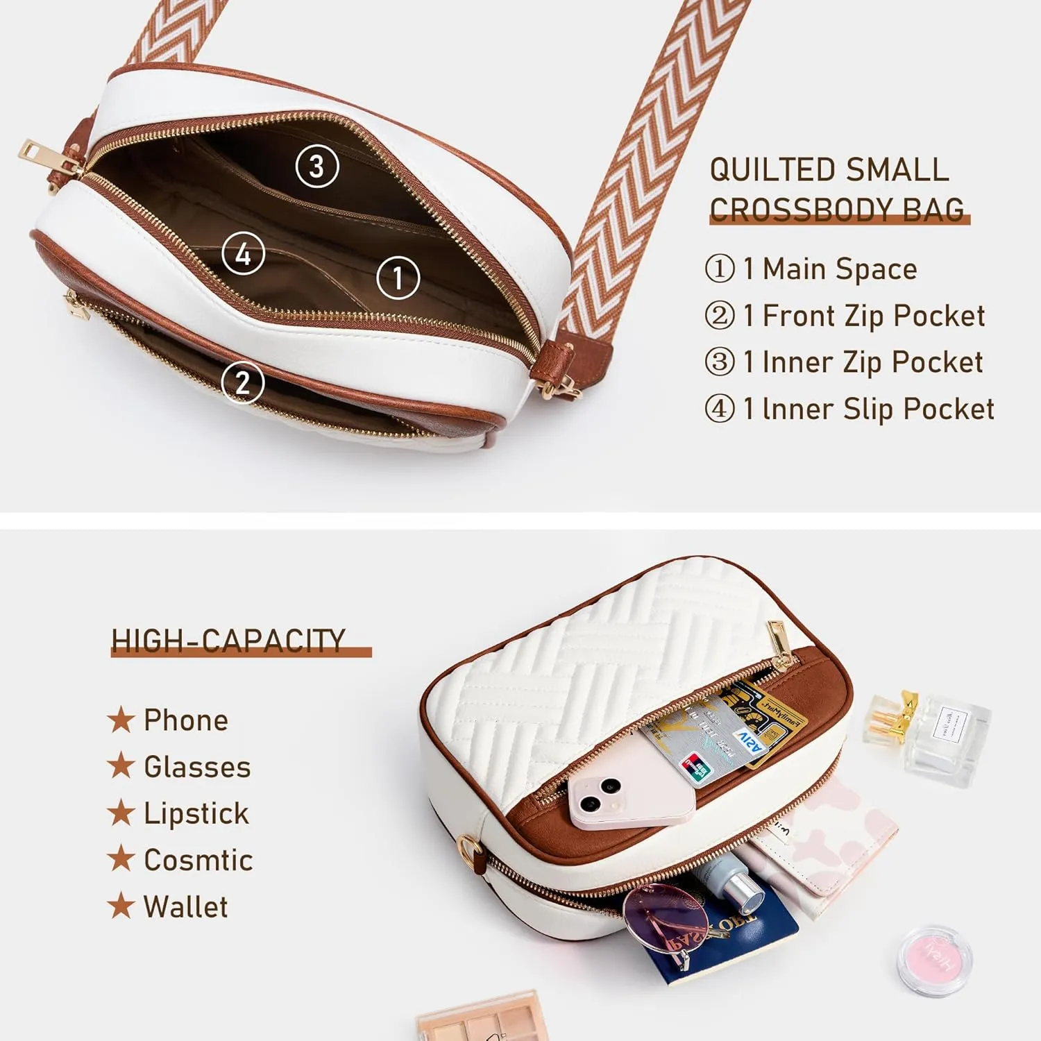 Fancy Forest Crossbody Bags for Women - Trendy Vegan Leather Small Purse, Travel-Ready Designer Accessory