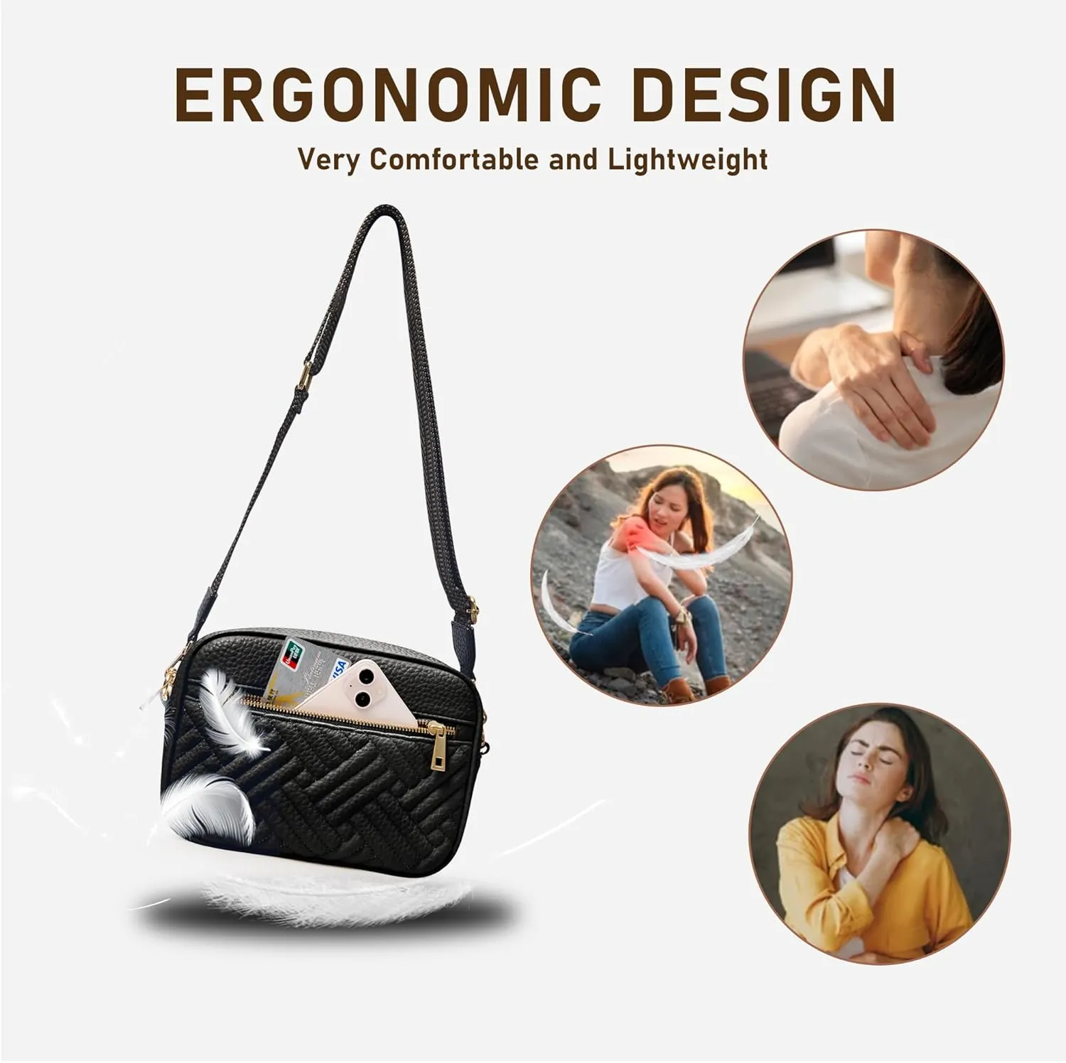 Fancy Forest Crossbody Bags for Women - Trendy Vegan Leather Small Purse, Travel-Ready Designer Accessory
