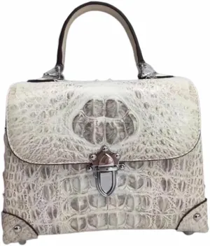 Fashion CHIC Designer Genuine Crocodile Leather Women's Small Plum Purse Real Alligator Skin Ladies Female Studs Handbag