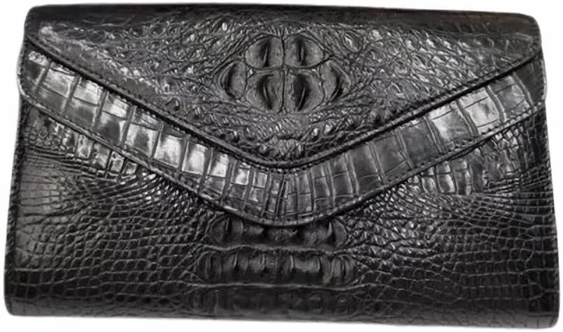 Fashion Designer Genuine Crocodile Female Women Small Envelop Purse Real Alligator Leather Ladies Single Cross Shoulder Bag