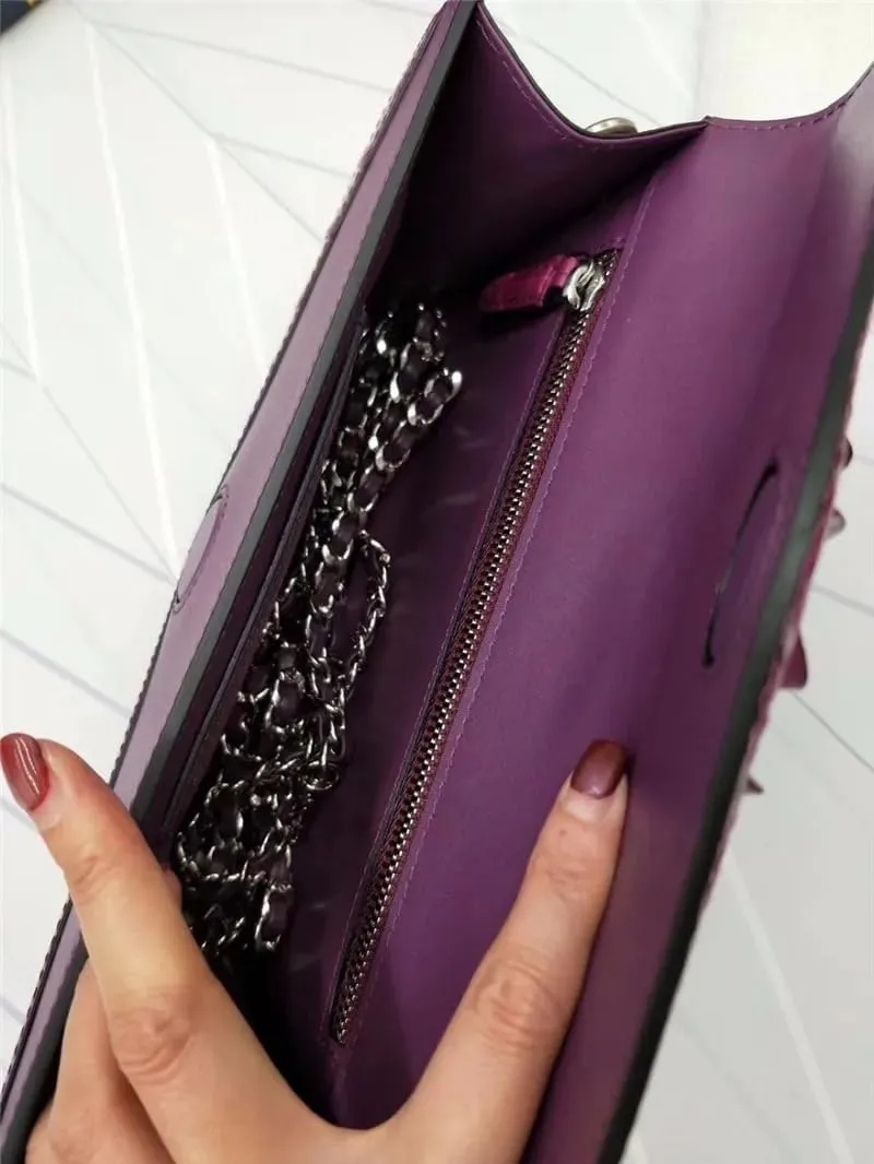 Fashion Designer Genuine Crocodile Female Women Small Envelop Purse Real Alligator Leather Ladies Single Cross Shoulder Bag