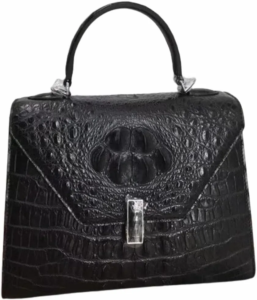 Fashion Designer Lady Purse Genuine Alligator Skin Women's Chic Handbag Crocodile Leather Female Shoulder Messenger Bag