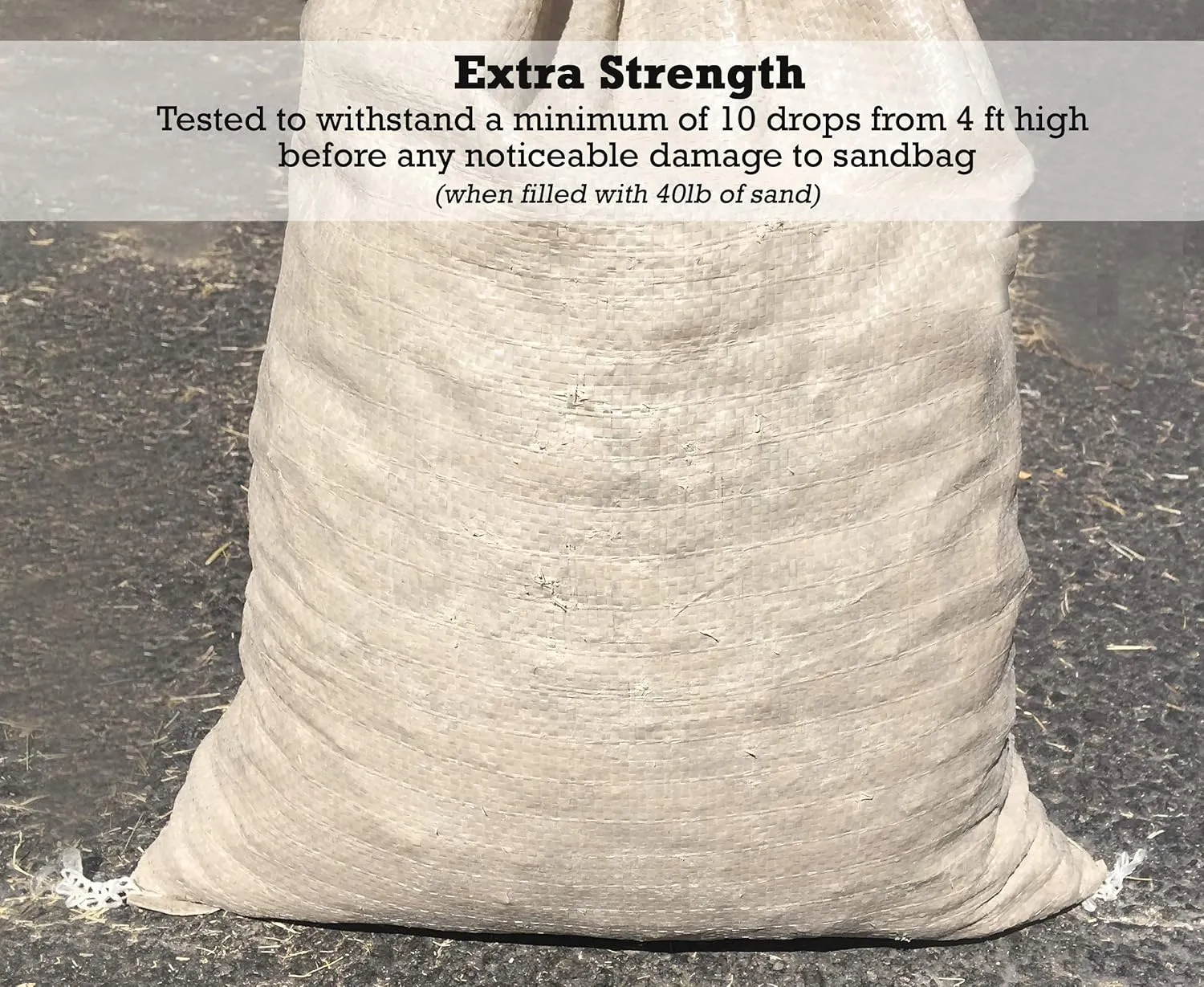 Filled Sandbags - Size: 14" x 26" - Color: Beige - Sand Bag - Flood Water Barrier - Store Bags by Sandbaggy (1000)