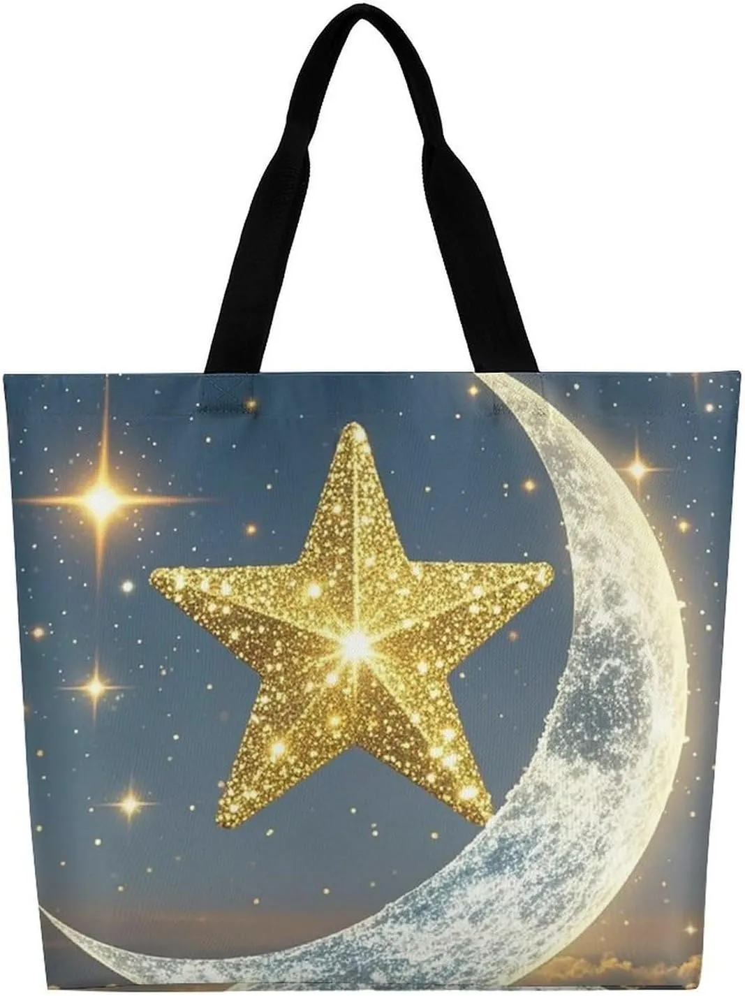 Fire And Ice Dragons Tote Bag for Women Reusable Grocery Shoulder Bags Shopping Bag for Travel, Groceries