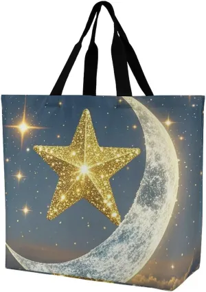 Fire And Ice Dragons Tote Bag for Women Reusable Grocery Shoulder Bags Shopping Bag for Travel, Groceries