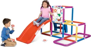 Fisher-Price Jungle Gym Play Structure with Slide for Kids with Bean Bag Toss Game - Indoor Outdoor Active Play