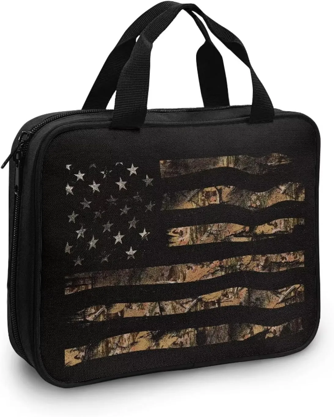 Flag Print Bible Case for Men Extra Large Bible Bag Bible Crossbody Bag for Women and Men,Gift of Church Religion,Large Bible Study Bag Bible Cover Case Scripture Bag Bible Holder Case