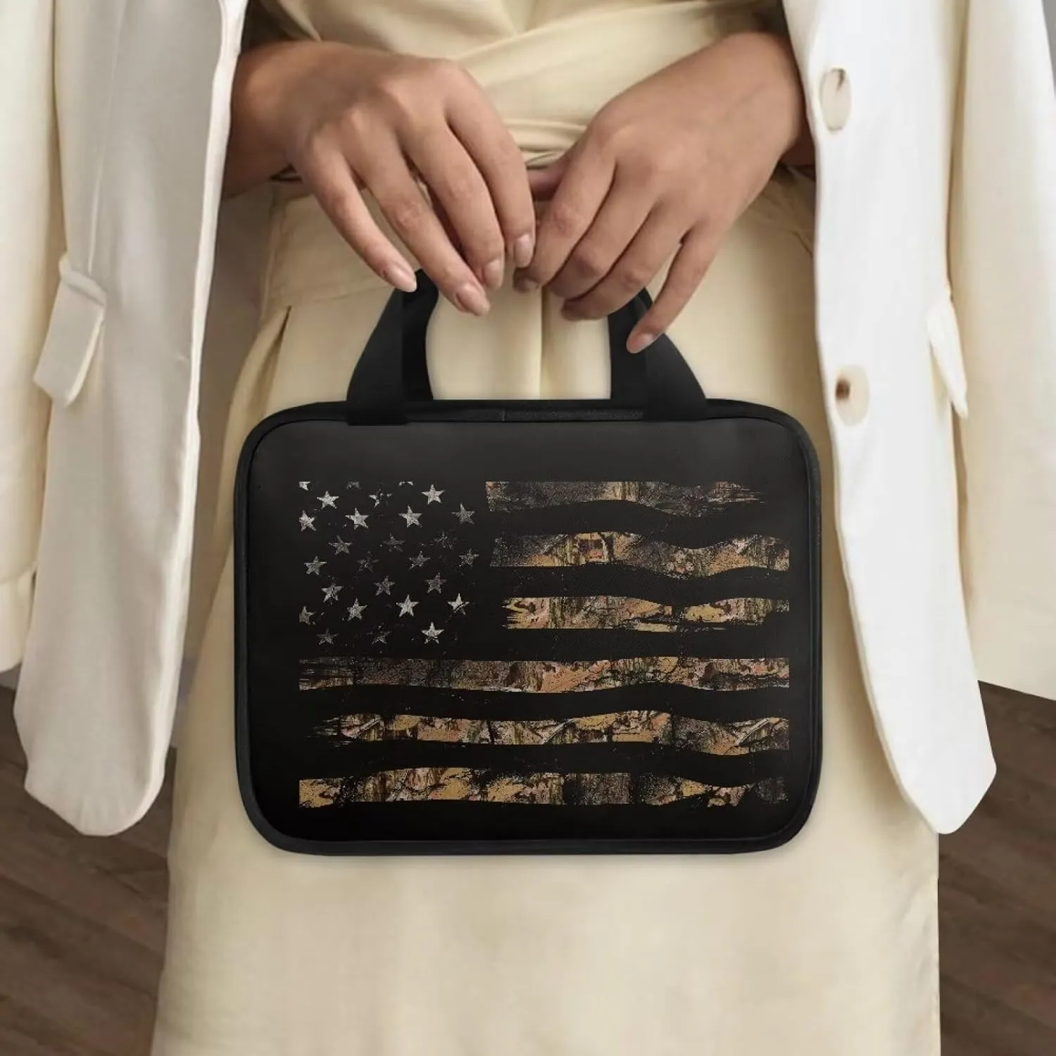 Flag Print Bible Case for Men Extra Large Bible Bag Bible Crossbody Bag for Women and Men,Gift of Church Religion,Large Bible Study Bag Bible Cover Case Scripture Bag Bible Holder Case