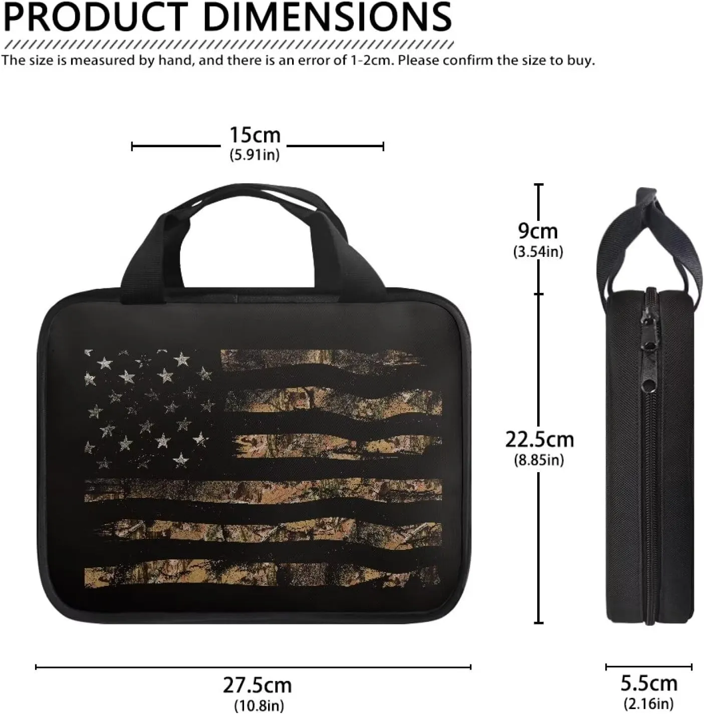 Flag Print Bible Case for Men Extra Large Bible Bag Bible Crossbody Bag for Women and Men,Gift of Church Religion,Large Bible Study Bag Bible Cover Case Scripture Bag Bible Holder Case