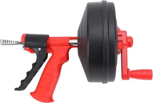 Flexible Drain Snake,High Hardness Spring,Clog Remover for Toilet, Kitchen with Two Operating Modes, Versatile Use for 50-75MM Pipelines (10m Spring)