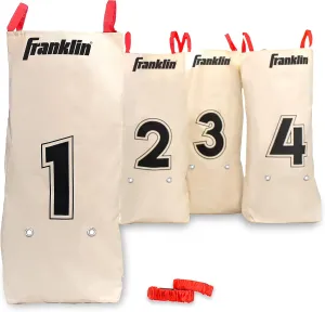Franklin Sports Franklin Field Day Potato Sack Race Bags & 3-Legged Race Bands Game Kit - Great for Kids - 2 Games in 1