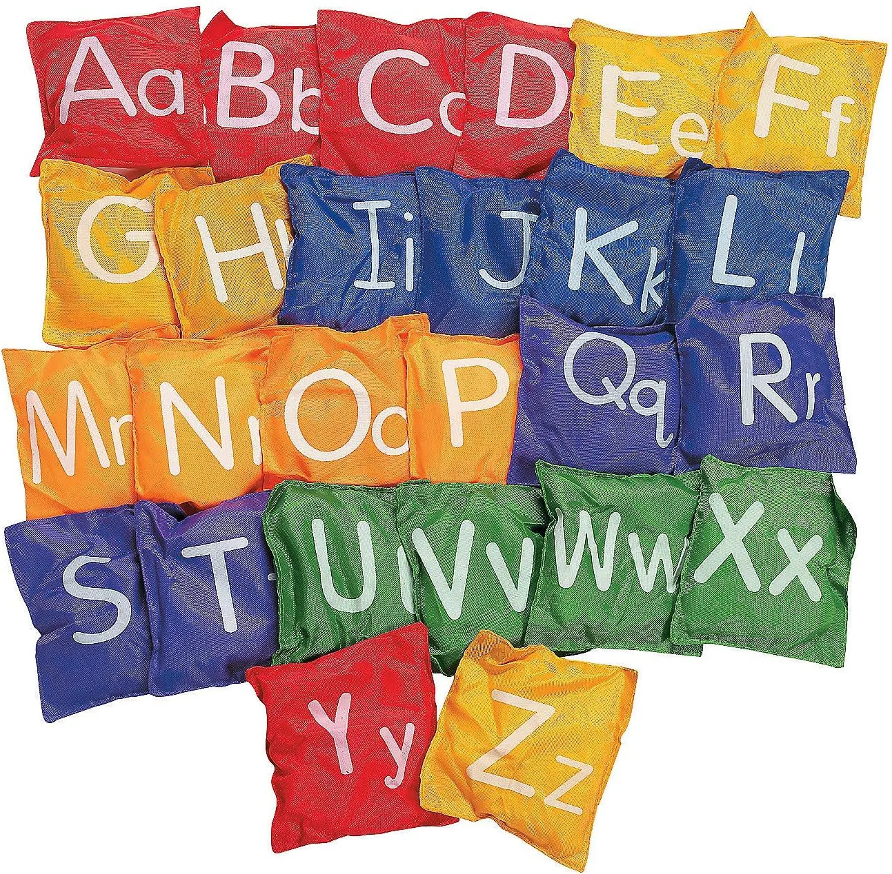 Fun Express Alphabet Bean Bags- 5" - 26 Pc - 26 Pieces - Educational and Learning Activities for Kids