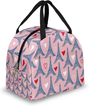 Fun Romance Pattern Lunch Tote Bag Reusable Insulated Bags Waterproof Adult Portable Meal Cooler Pack for Women Men Picnic Office Work Travel