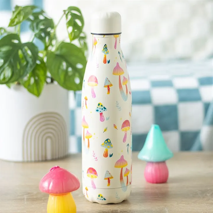Funky Mushroom Metal Water Bottle