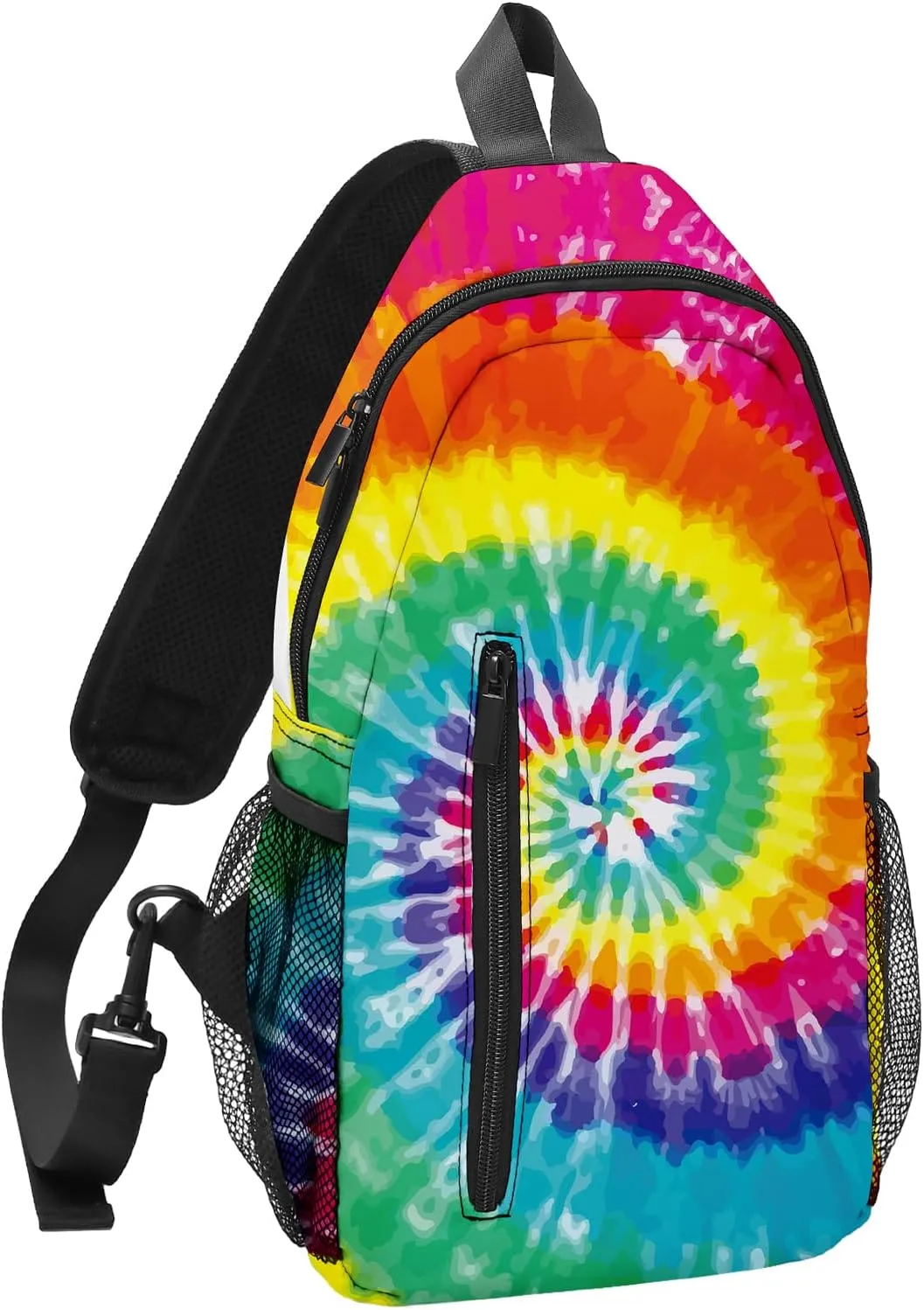 FyLybois Tie Dye Sling Bag Travel Crossbody Backpack for Women Casual Chest Bags for Running Hiking Cycling