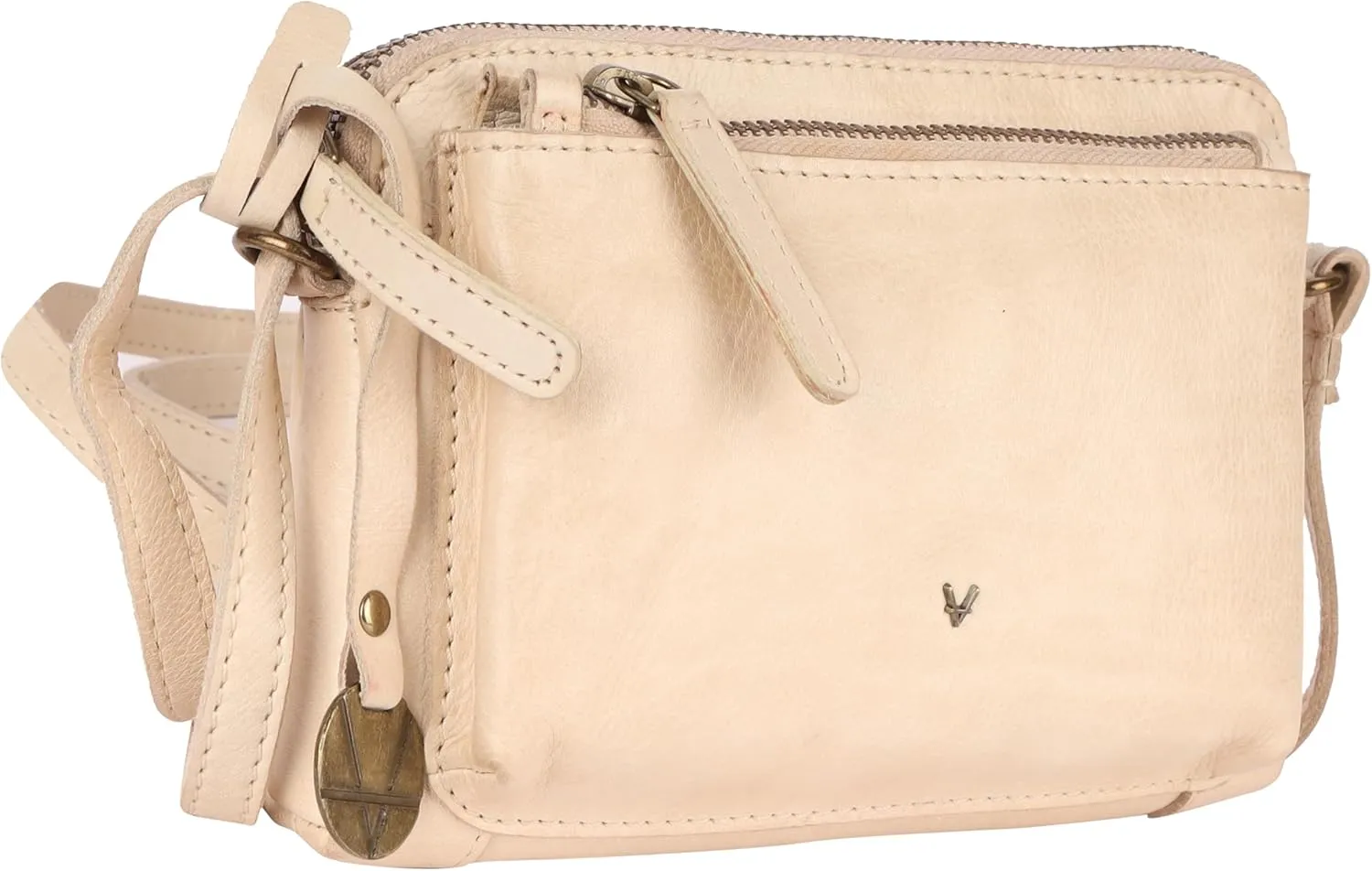 Genuine Italian Leather Small Crossbody Sling Bag RFID Protected Trendy Casual Office with Adjustable Strap