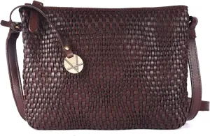 Genuine Leather Crossbody Sling Bag for Women - Trendy Casual Office Bag with Adjustable Strap