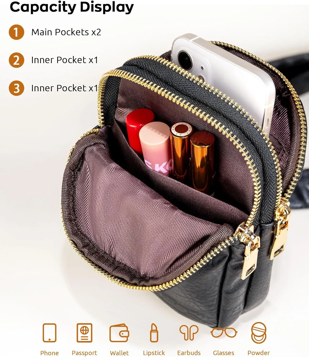 Gifts for 12 13 14 15 16 Year Old Teen Girls, Initial Crossbody Purses for Women, Mini Lightweight Sling Bag, Leather Waterproof, Adjustable Strap, Cute Trendy Stuff, Ideal for Travel
