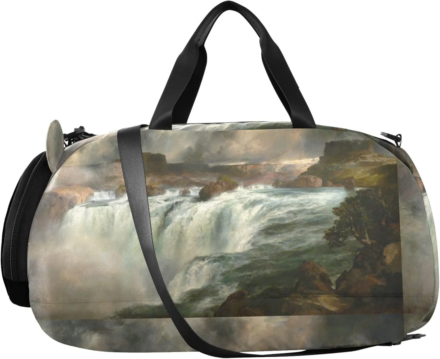 Gilcrease Shenandoah River Thomas Moran Print Girls Duffle Bags for Travel Toddler Weekender Bags Gym Duffle Kids Luggage Boys Carry on Duffel Bag