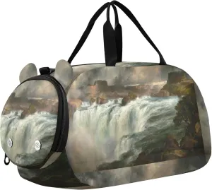 Gilcrease Shenandoah River Thomas Moran Print Girls Duffle Bags for Travel Toddler Weekender Bags Gym Duffle Kids Luggage Boys Carry on Duffel Bag