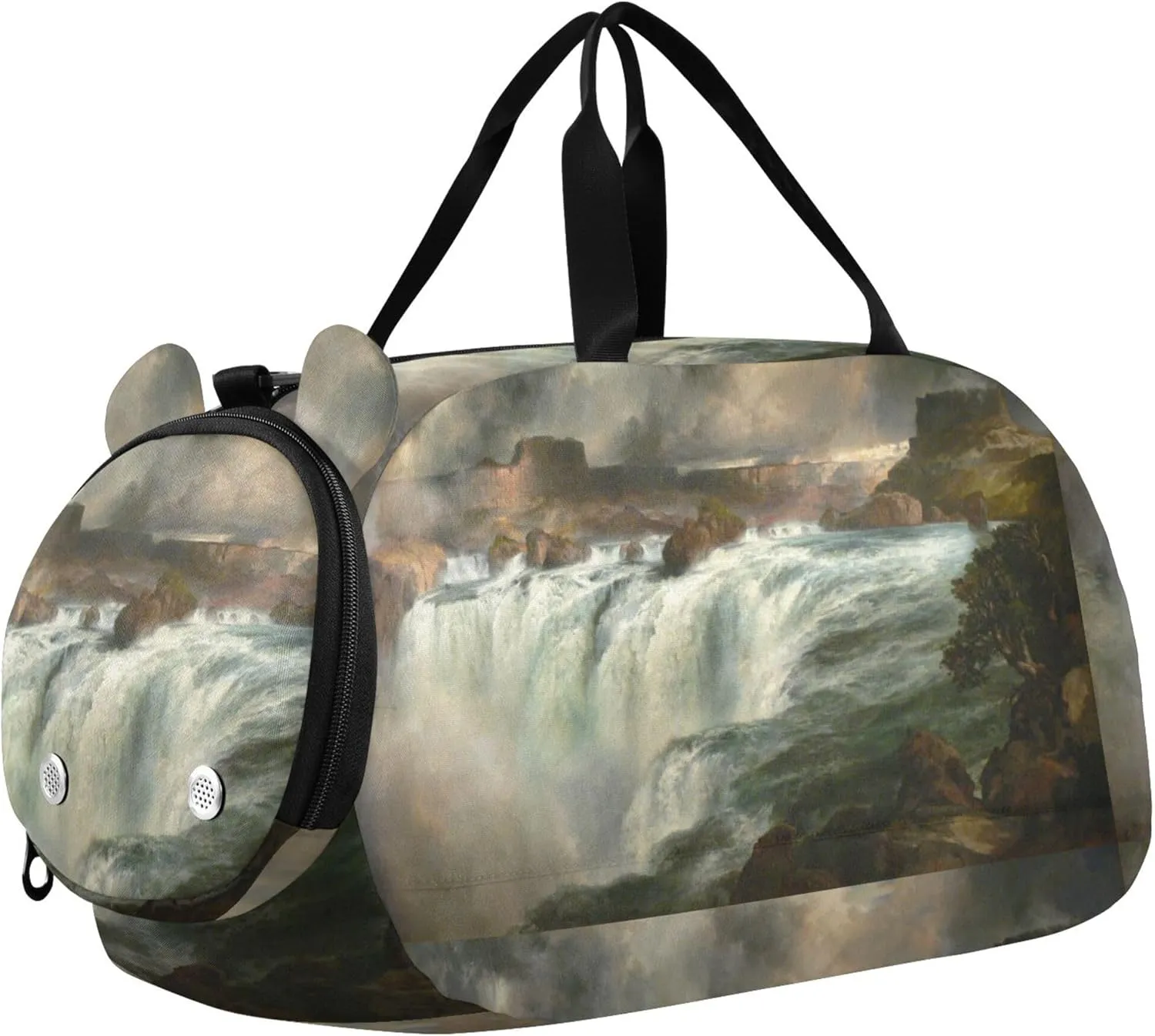 Gilcrease Shenandoah River Thomas Moran Print Girls Duffle Bags for Travel Toddler Weekender Bags Gym Duffle Kids Luggage Boys Carry on Duffel Bag