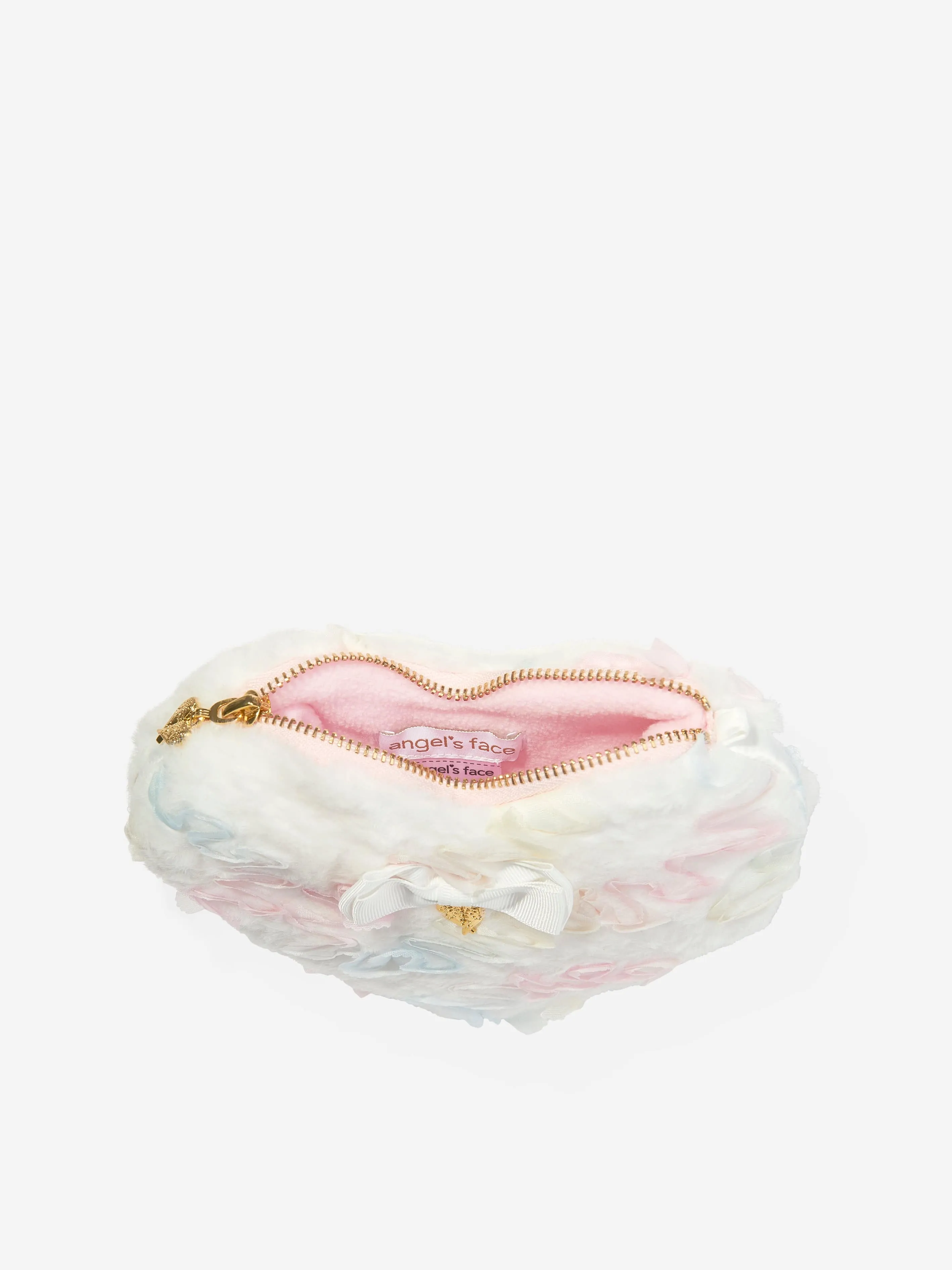 Girls Lillian Pastel Heart Bag in White (22cm)