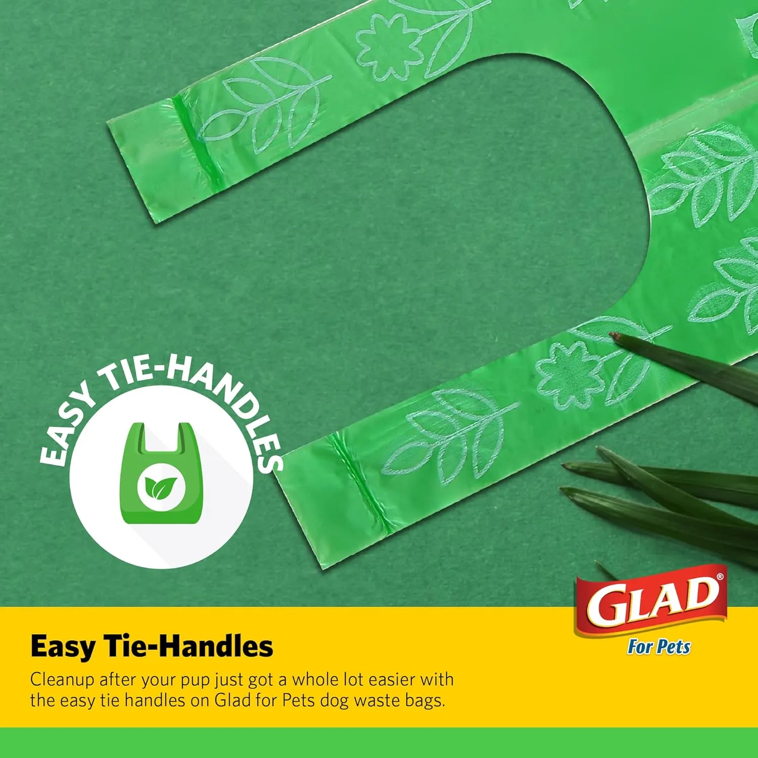 Glad Eco Friendly Dog Waste Bags | Leak Proof, Strong Poop Bags for All Dogs, Green (Pack of 6, 2160 Count Total)