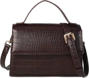 Gladdon Small Leather Crossbody Purse for Women Trendy Ladies Top Handle Shoulder Bags
