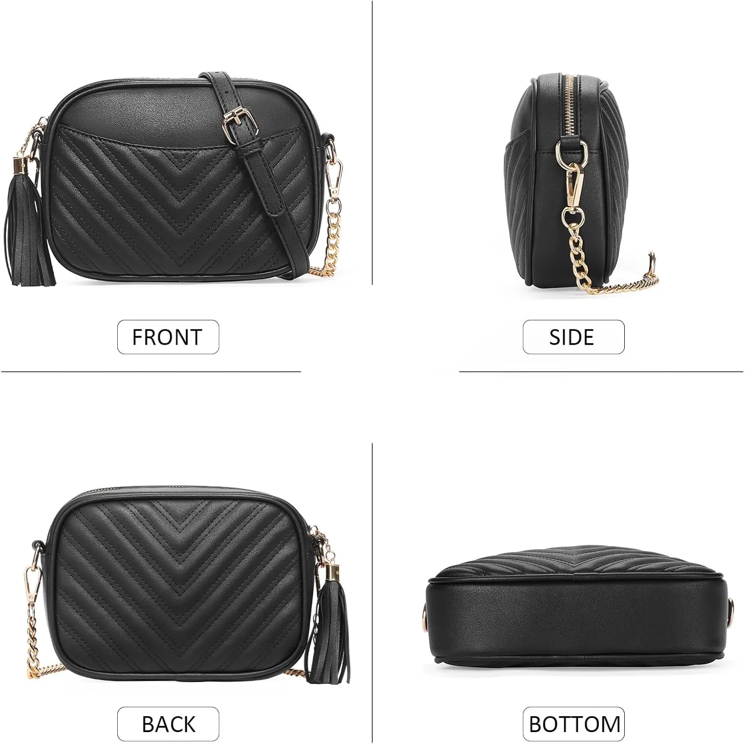 GOIACII Women Shoulder Bag Small Crossbody Bag Purse for Women Crocodile Leather Bags Wrist Strap