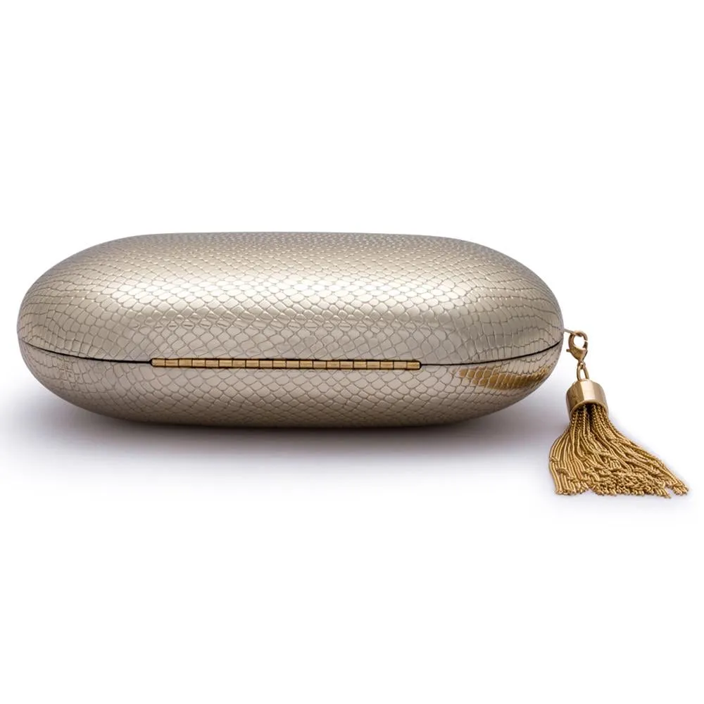 Gold Medusa Snake Textured Bag