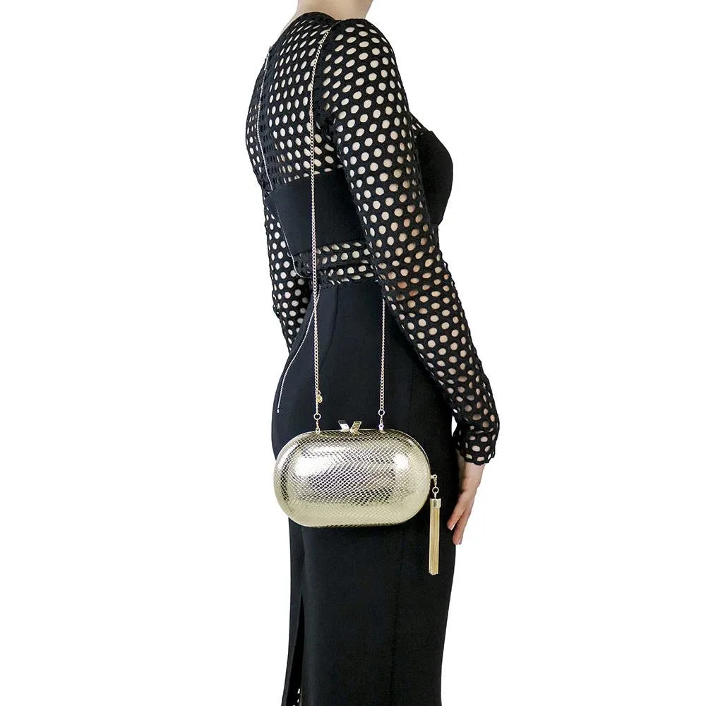 Gold Medusa Snake Textured Bag