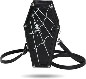 Goth Purse Coffin Halloween Purses Clutch Shoulder Bag Small Crossbody Bag Spooky Horror Cute Wallet